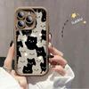 Cute Cartoon Cats Printed Fashion Case Flexible Soft Silicone TPU Shell Full Back Cover for Realme