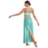 Womens Backless Bodysuit Dress Sequined Top Mesh Skirt Integrated Short Bottom Dance Wear