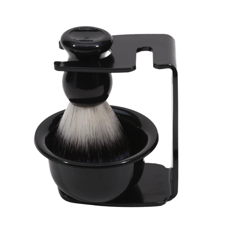 Набор из 3 мужских помазков для бритья с подставкой для щетки, инструменты для чистки и ухода за бородой, подарочный набор для бритья для мужчин