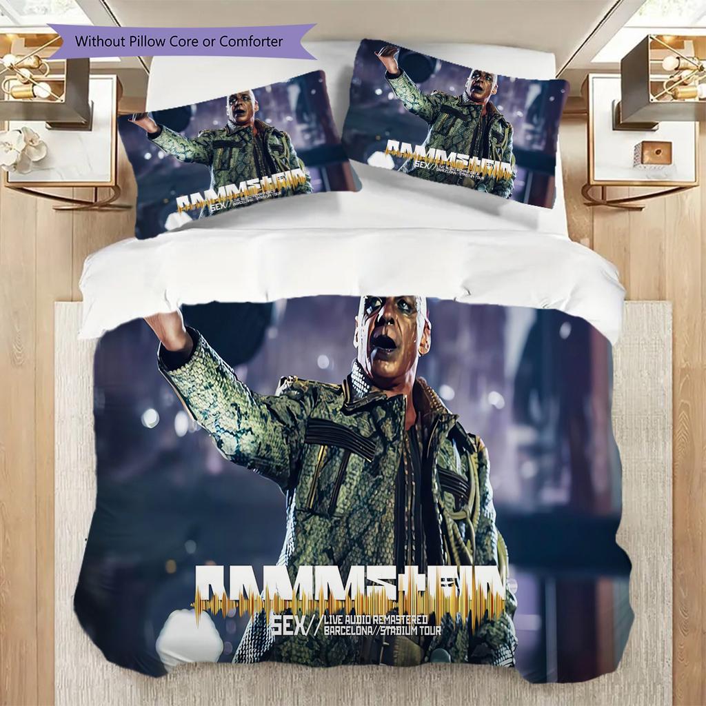 Rock Concert Energy Bedding (1 * duvet cover + 2 * pillowcase, without core) 2D Flat Christmas birthday gift Duvet cover and pillowcase Bedding set