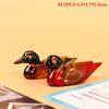 2Pcs Vintage Resin Pair Of Mandarin Ducks Chopstick Holder For Home Decor