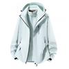 Men Women 3-in-1 Waterproof Windproof Hiking Jacket With Removable Fleece Liner Full Seam Tape Sealed Outdoor Raincoat