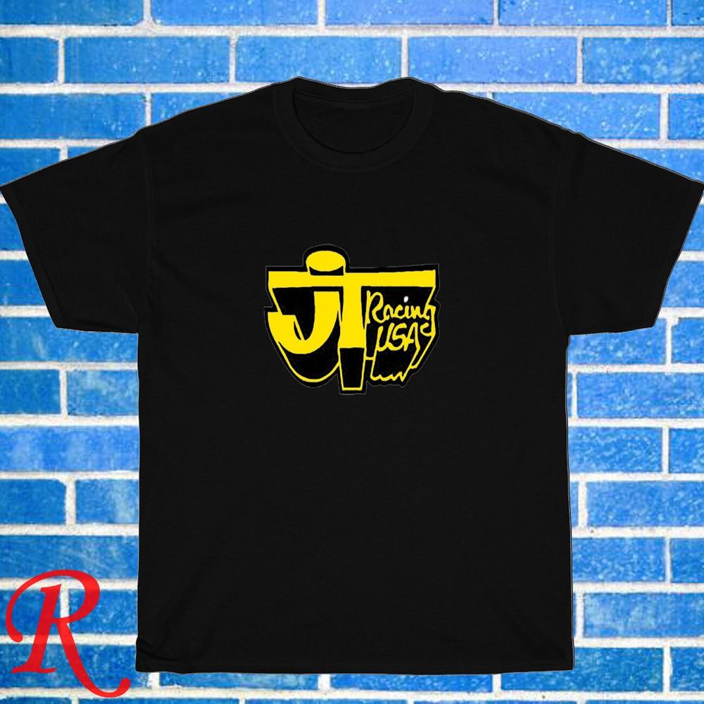 New JT Racing USA Logo Black/Grey/Navy/White Size S-5XL Unisex T-Shirt