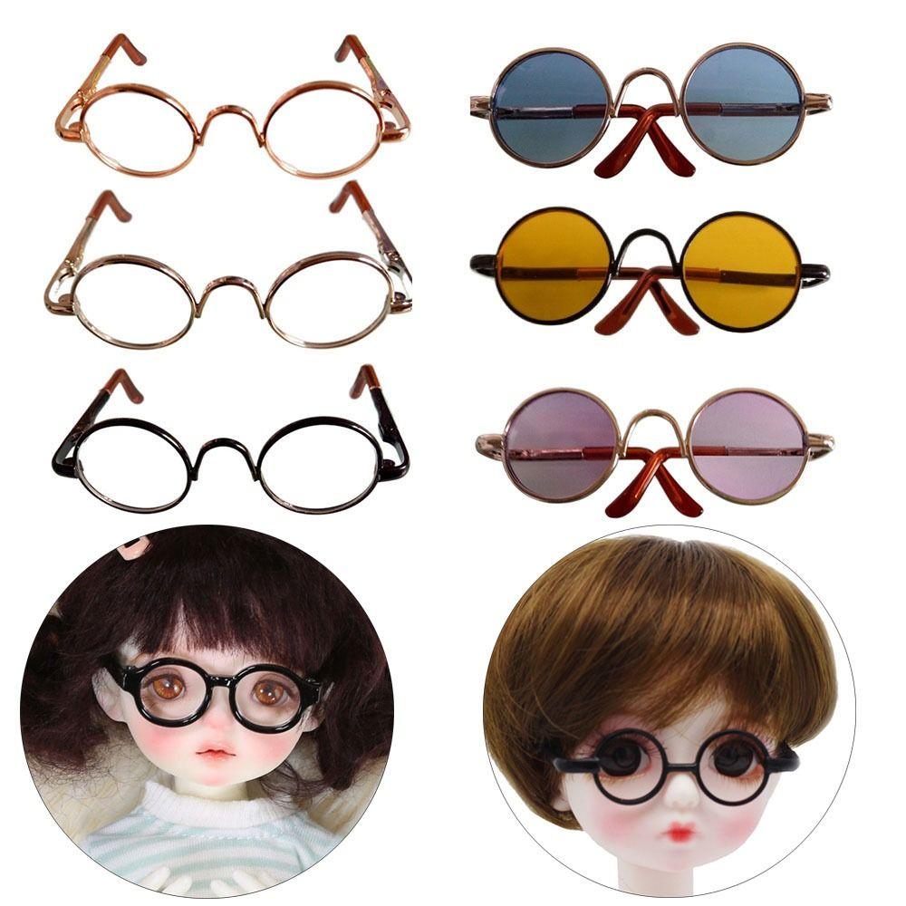 Plush Doll for 1/31/4 BJD Glasses Clothes For 10/15cm Dolls Plush Doll Eyeglasses Cute Heart Frame