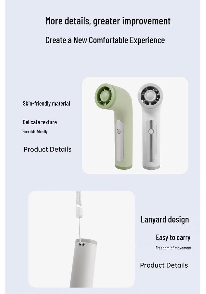 26-Year Edition Bendable Tube Mini Handheld USB Fan - Portable High-Speed Electric Fan for Outdoor Use