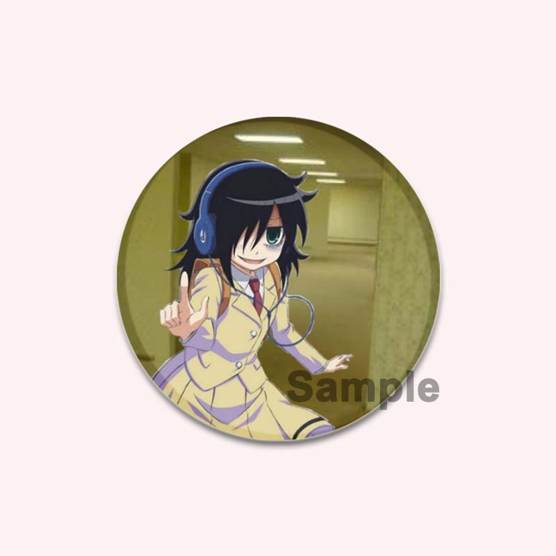 32/44/58MM Аниме Tomoko Kuroki Watamote Pins Милый мультяшный значок ручной работы Броши для нагрудника для рюкзака Одежда Подарки Аксессуар