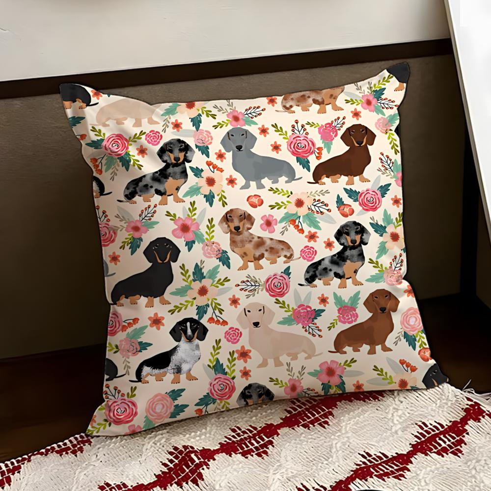 Stretchy Sausage dog Cushion Cover Reversible Soft Durable Pillow Cover Home  Car MultiScene Use for Daily Comfort