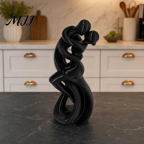 Элегантный Минималистичный Подарок 3D Печатная Статуэтка Танцующей Пары Танго, Абстрактная Фигурка Искусства с Бальной Позой, Современная Цельнолитая Скульптура