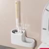 Wall Mounted Toilet Brush Set Durable Toilet Scrubber No Dead Corners Cleaning Brush  Bathroom