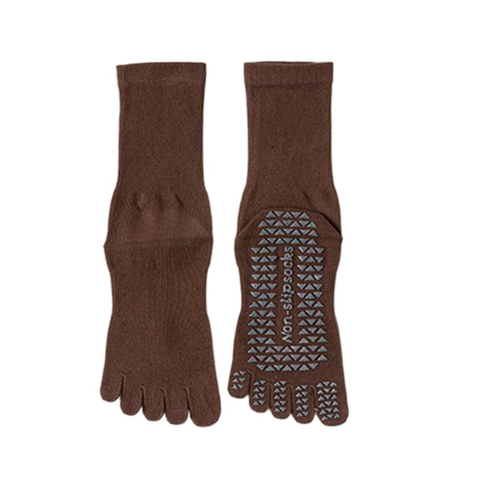 Mid-tube Women Yoga Socks Silicone Non-slip Dance Sports Socks Comfortable Split Toe Socks