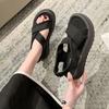 Сандалии женские лето 2025 новые Songgao толстая подошва для беременных женщин плоские повседневные спортивные римские сандалии