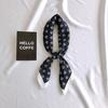 New French Versatile Fashion Sweet Printed Square Scarf Silk Scarf Women'S Versatile Professional Decoration Scarf Tie Bag