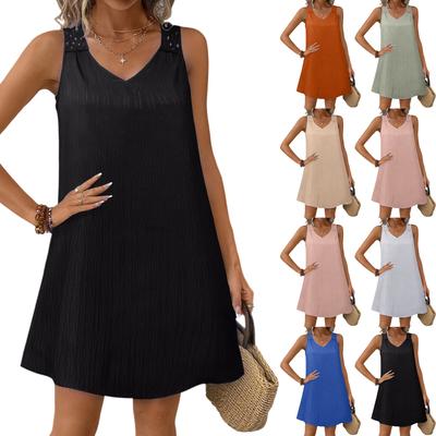 Женское повседневное и модное платье с кружевной спинкой, ажурным жилетом и юбкой на подтяжках