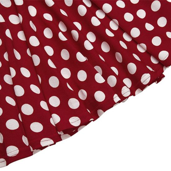 Женская юбка в горошек, весна-лето, мягкая дышащая, свободная, с высокой талией, плиссированное платье-миди трапециевидной формы, модный костюм для вечеринки