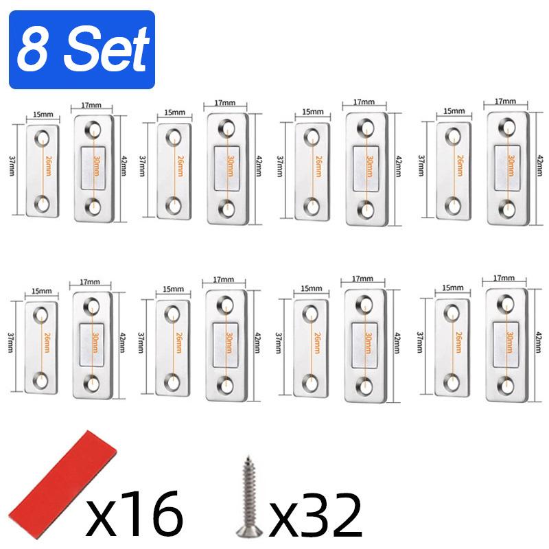 Ultra Thin Cabinet Magnetic Catch Adhesive Drawer Magnet Catch for Kitchen Closet Door Closing Magnetic Door Catch Closer