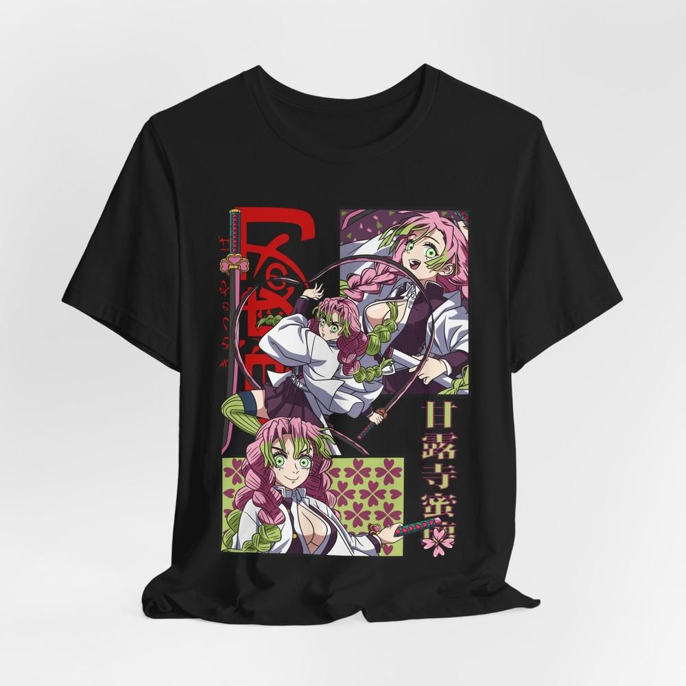 Mitsuri Anime Graphic T-Shirt Tee Tops, Unisex Shirt for Demon Slayer Fans, Japanese Manga