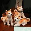 Милая мягкая игрушка Акита-ину Kawaii Shiba Inu, плюшевая игрушка-животное, имитация трубы, кукла для собак, детский комфортный сон, кукла, подарок на день рождения для девочки