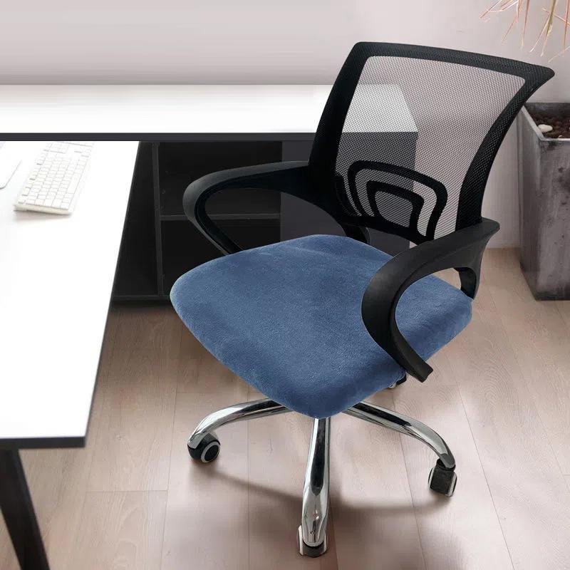 1 шт. бархатный чехол для офисного кресла, чехол для вращающегося сиденья компьютера, современный эластичный чехол для стула, съемный чехол для моющегося кресла, чехол для пыли