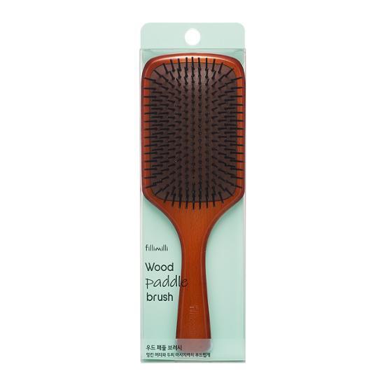 Filimili Wood Paddle Brush, Korean Cosmetics