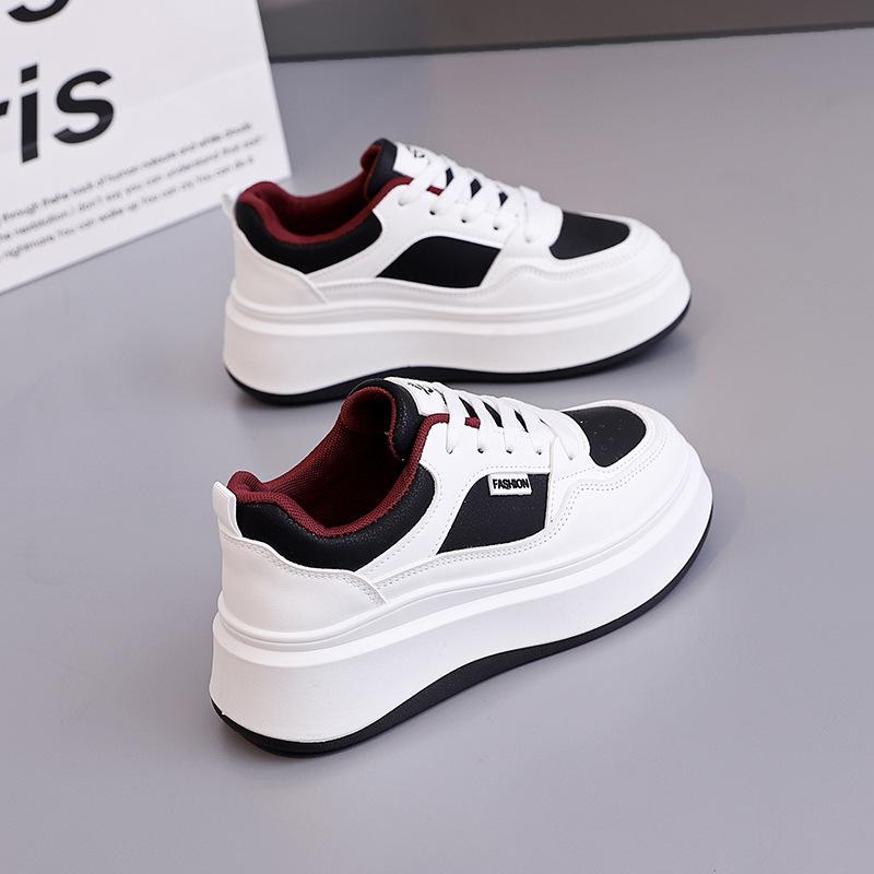 Весна 2025 новые маленькие белые туфли женские популярные туфли на толстой подошве модные повседневные женские туфли высокого класса XM-SHA19