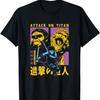 Attack On Titan Season 4 Split Titan Faces Attack Pose Anime T-Shirt