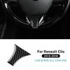 Настоящая мягкая карбоновая наклейка для Renault Clio 4 2013 2014 2015 2016 2017 2018 LHD RHD Панель рамки кнопки рулевого колеса автомобиля