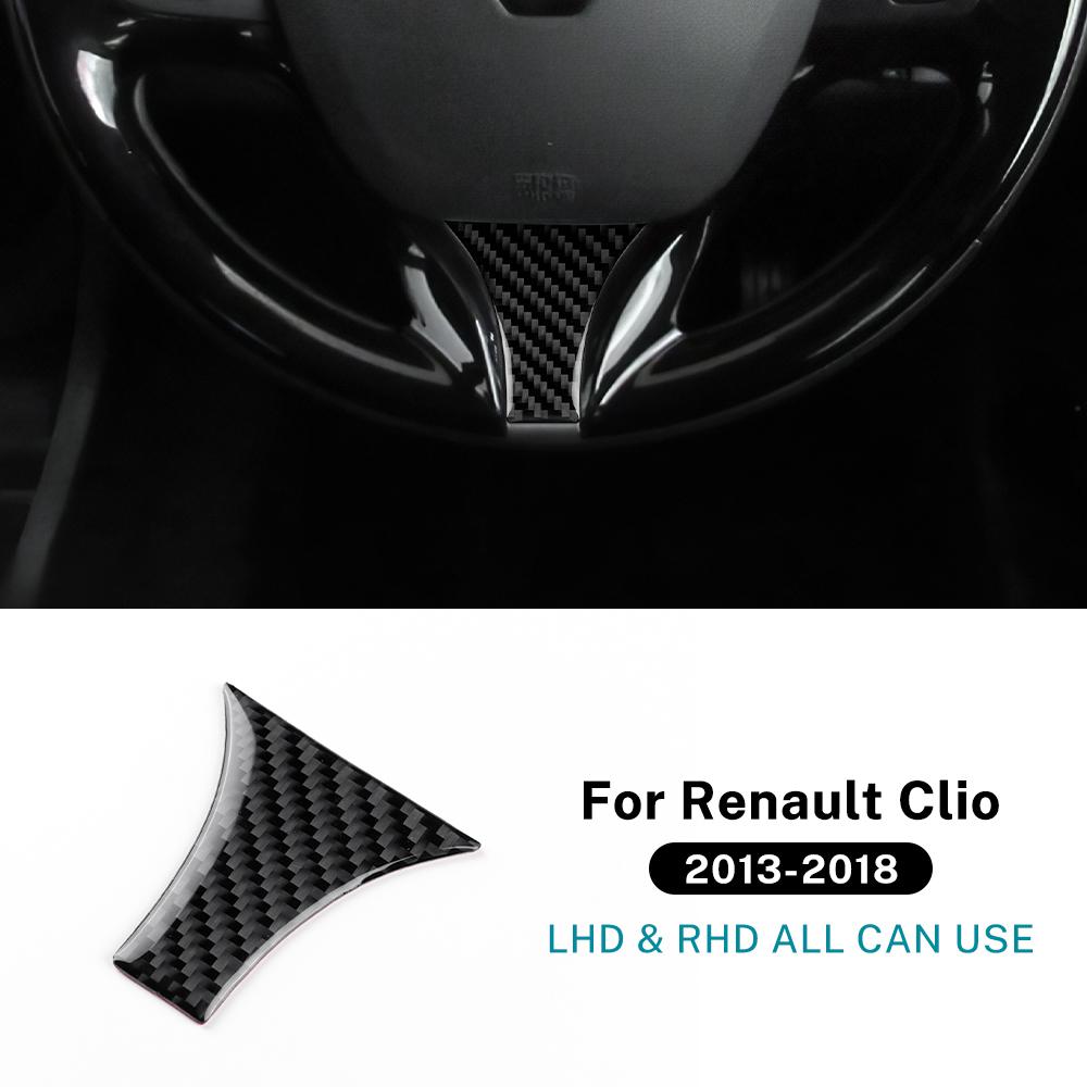 Настоящая мягкая карбоновая наклейка для Renault Clio 4 2013 2014 2015 2016 2017 2018 LHD RHD Панель рамки кнопки рулевого колеса автомобиля