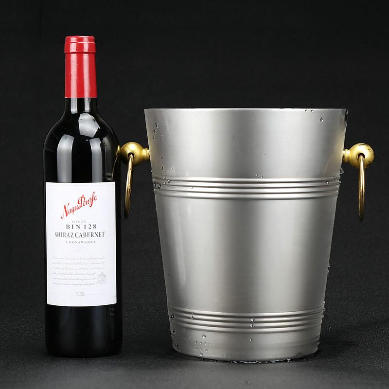 2L/4L European Style Stainless Steel Ice Bucket Wine Champagne Wine Chiller Wine Bottle Cooler Beer Chiller Ice Barrel Bar Tools