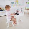 Piano jouet électronique en bois - HAPE - Blanc - 30 touches - Tabouret inclus