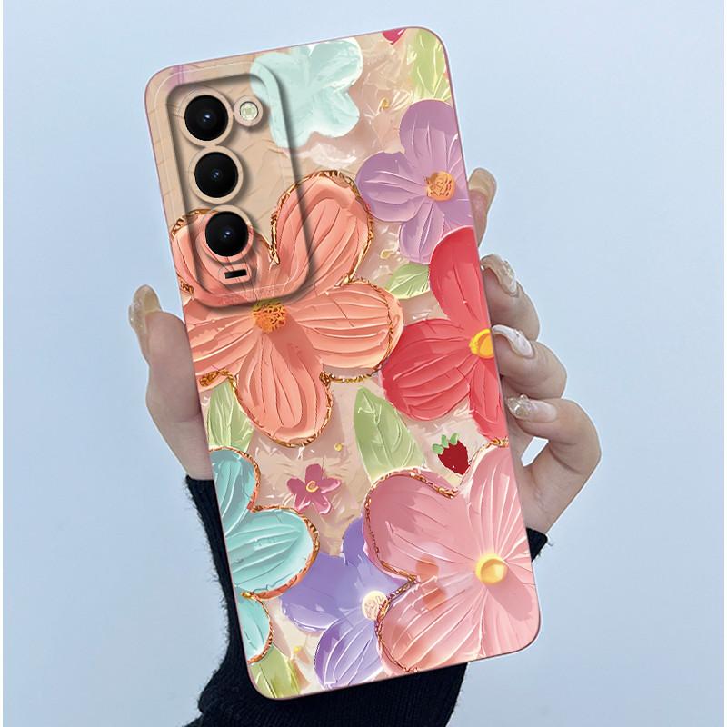 Для Tecno Camon 18 18T 18P 18 Primer Чехол для телефона CH7 CH6 Крышка Модный Простой Масляная живопись Цветочный Мягкий силиконовый чехол Fundas