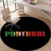 1pc P-Portugal Print Round Carpet Chair Round Carpet Suitable for Bedroom Living Room Home Decorative Carpet
