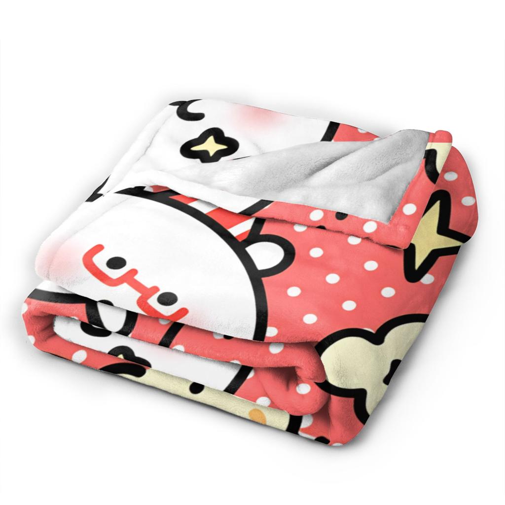 Joke Bear Blanket  Warm Novelty Plush Throw Blanket For Girls Boys Couch Chair Sofa Bed Flannel Bedspread Bed Cover