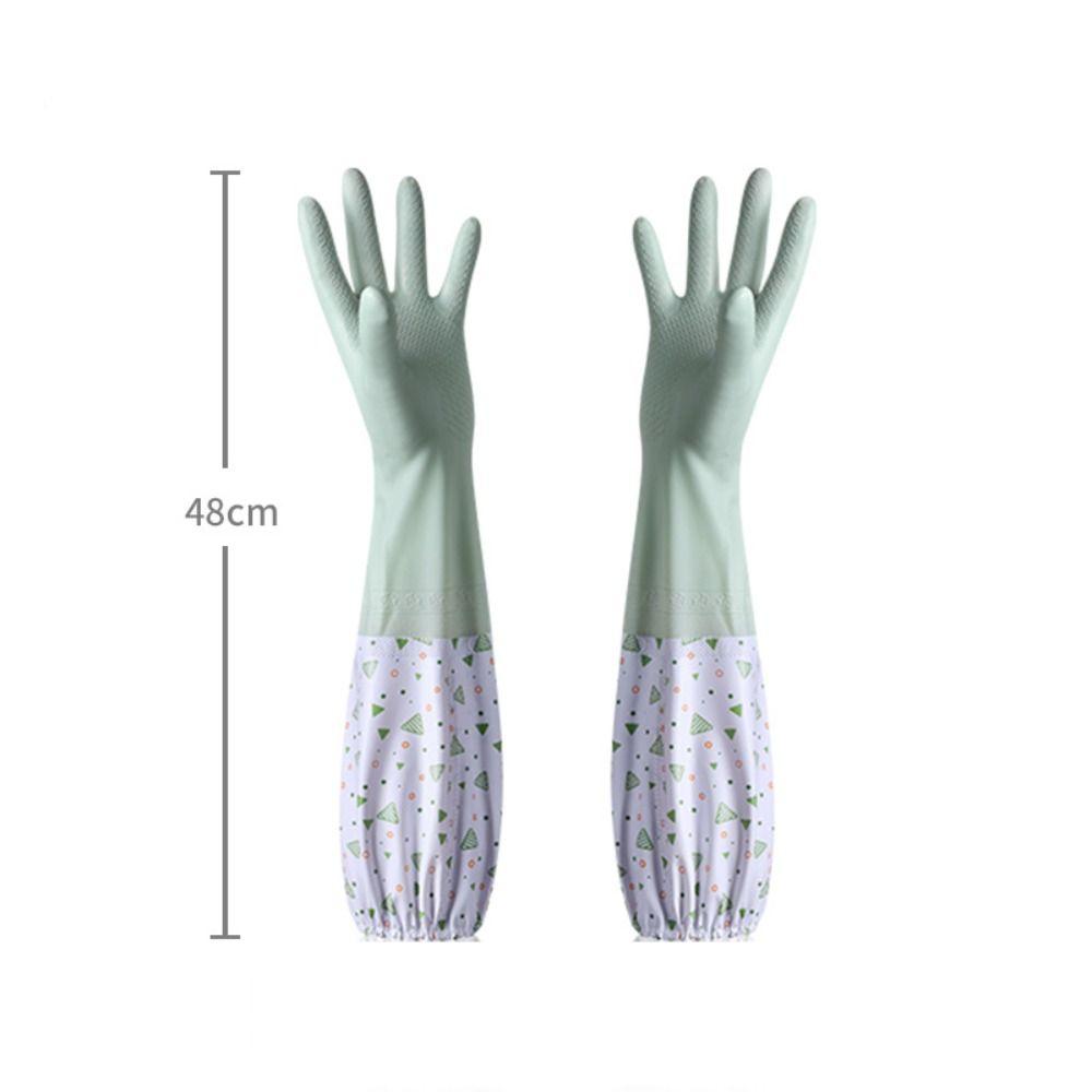 Velvet Winter Cleaning Gloves Latex Housework Gloves Warm Rubber Dish Washing Gloves  Kitchen