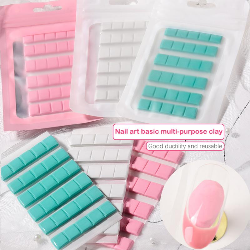 Adhesive Glue Clay Reusable Fake Nail Holder Practice Stand Press On Tips Nail Polish Display Stand Manicure Accessories