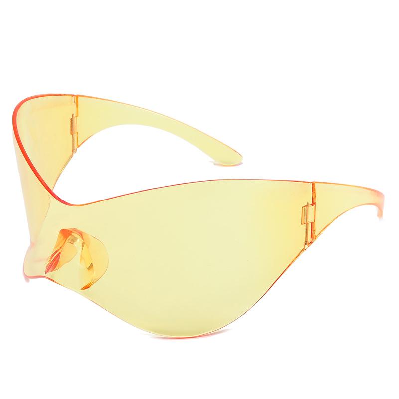 Большие цельные солнцезащитные очки Cyberpunk Retro с технологиями будущего для женщин и мужчин Y2K Fashion Super Sunglasses Punk Mask UV400