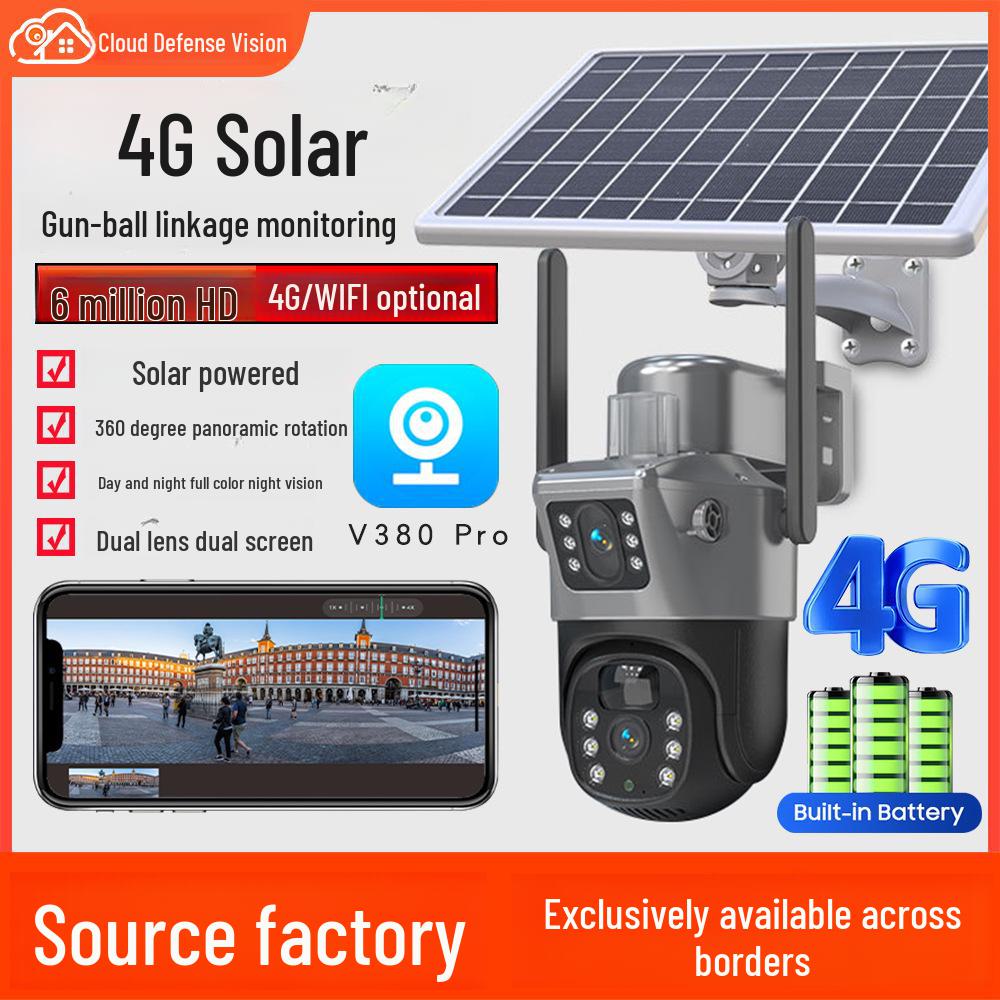 360-градусная наружная камера с солнечным монитором и ночным видением