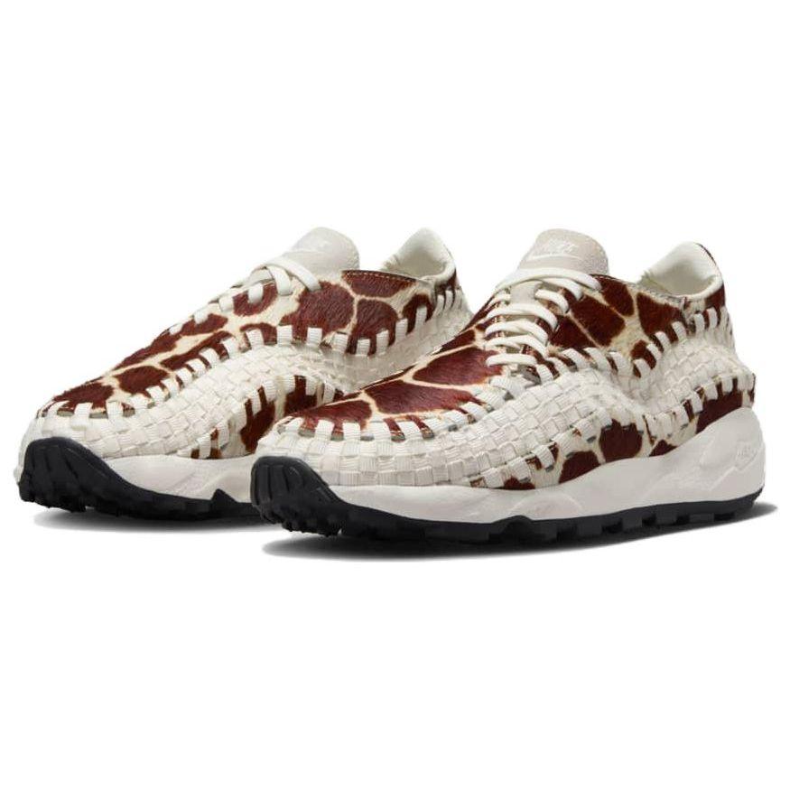Nike Air Footscape Woven Cow Print Women Sneakers Cream Sail Black FB1959-100