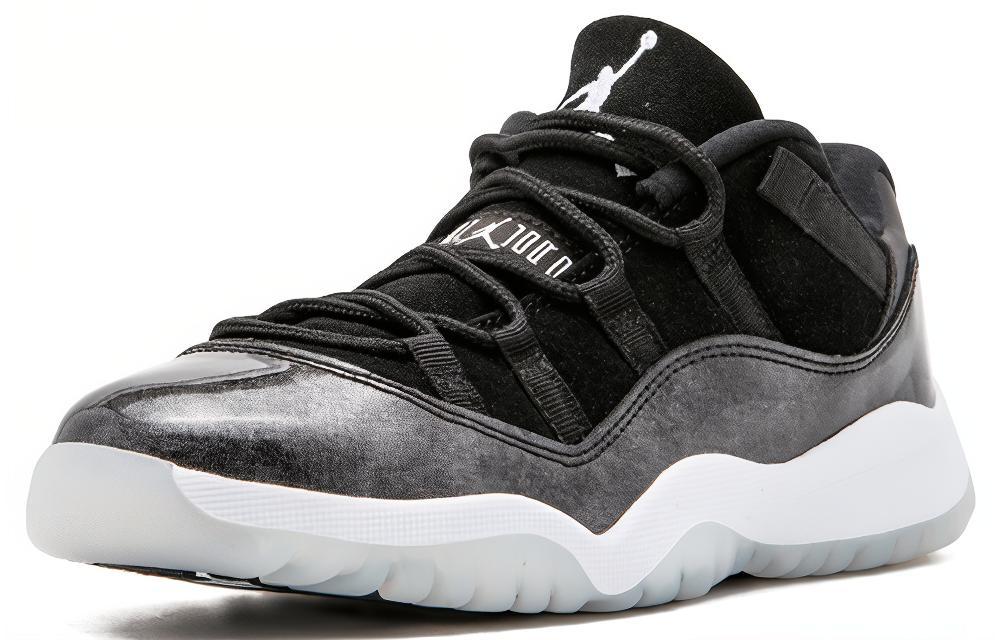 Детские кроссовки Jordan 11 Retro Low Barons (PS) Черный/Металлик Серебристо-Белый