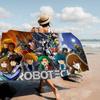Мультяшное Микрофибровое Одеяло R-RobotechS Быстросохнущие Пляжные Полотенца Большого Размера с Принтом Супервпитывающее Полотенце-Одеяло для Бассейна