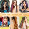65 Pcs Hair Feathers with Hair Extension Tools, 13 Colors With Micro link Beads And Crochet Hooks Hair Feathers for Women Girls