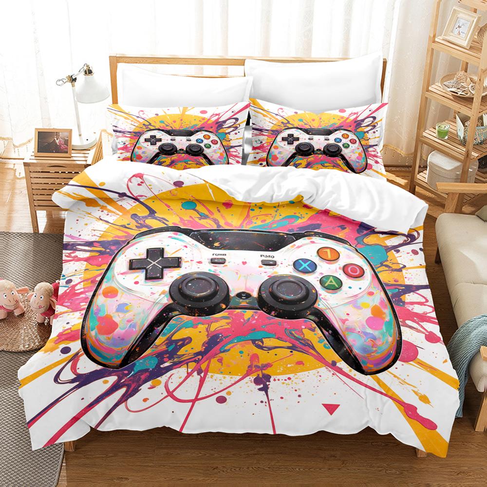 Gamepad Bedding Set Gamer Controller Comforter sets bed sheets set King size bedding set bedroom home decor for boys teens