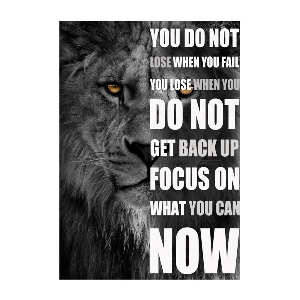 Мотивационный Черный Волк Лев Леопард Холст Картины Плакаты и Принты Вдохновляющие Цитаты Жизни Настенные Художественные Фотографии Гостиная Украшения Дома