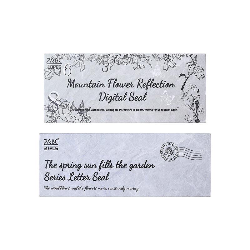 Yuezhen ретро бук дерево цветочный штамп письмо