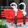 Multifunctional Adjustable Wrench, Universal Aluminum Alloy Dual-Head Open-End Spanner Bathroom Faucet and Sink Pipe Repair