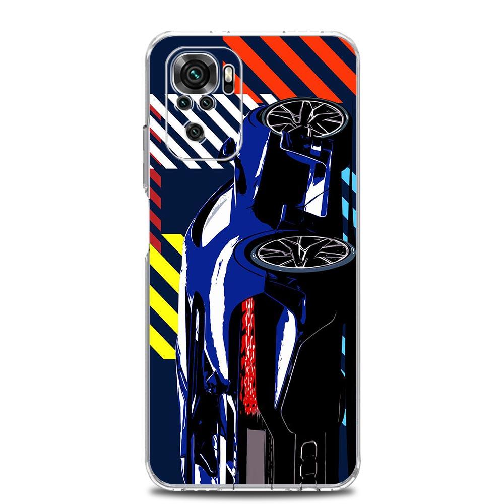 Квадратный прозрачный чехол для телефона Xiaomi Redmi Note 12 11 9S 9 8 10 Pro+ 7 8T 9C 9A 8A K40 Gaming Cover JDM Спортивный автомобиль Лампа Самолет
