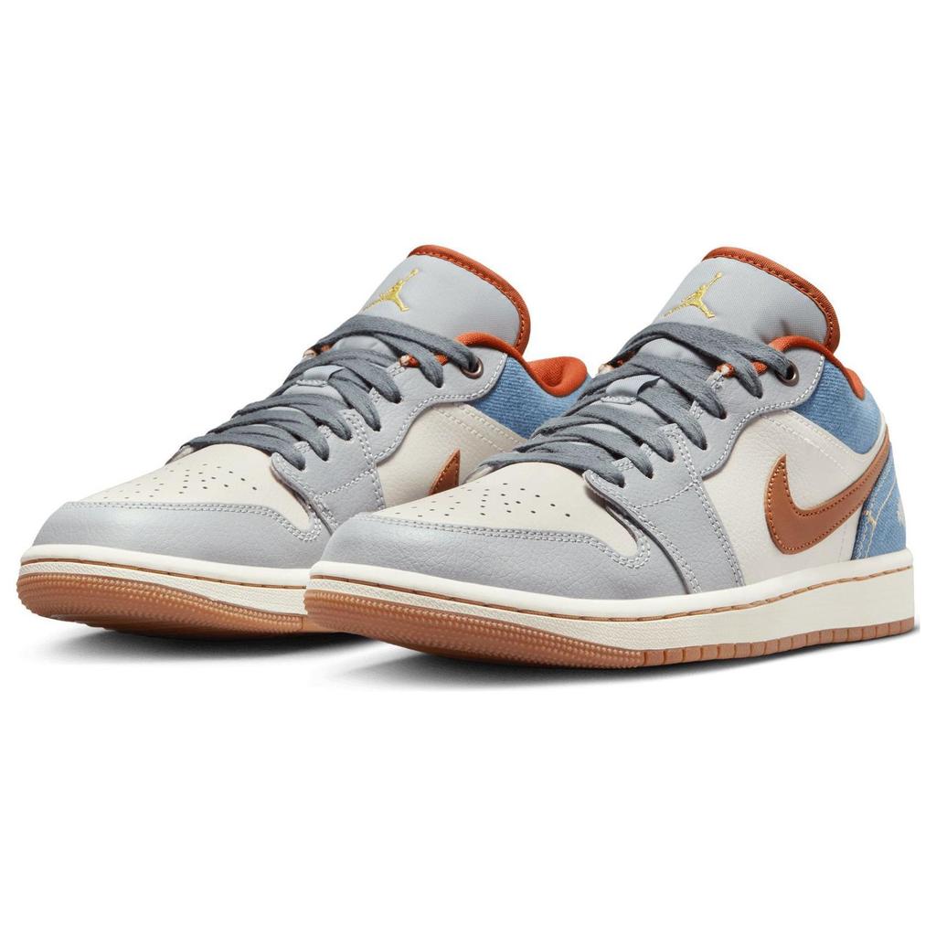 Air Jordan 1 Low Phantom Denim Women Sneakers Cream Multi-Color Coconut-Milk FZ5045-091