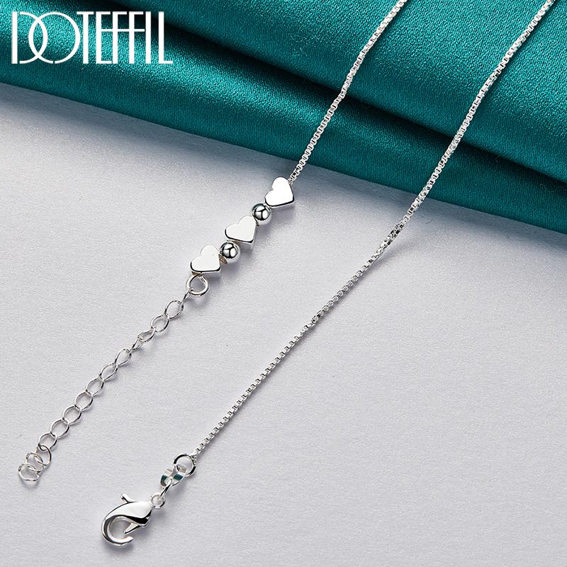 Ожерелье-цепочка с романтическим сердцем и змеей из стерлингового серебра 925 пробы, подарочные очаровательные ювелирные изделия