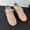 Кожаные ретро немецкие тренировочные туфли женские классические маленькие белые туфли весна и осень новые универсальные шнуровка плоская подошва спортивные и для отдыха