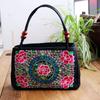 2024 New Fashion Embroidery Women Small Handbags National Floral Embroidered Lady Top-handle Bags Single-layer Beading Falp Carrier