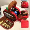 Portable Waterproof Camera Bag Storage Travel Cosmetic Container Fruit Plaid Makeup Bag Travel